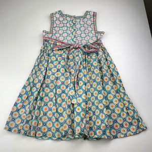 Girls fabindia, lightweight cotton summer dress, GUC, size 4-6, L: 62cm
