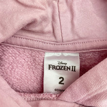 Load image into Gallery viewer, Girls Disney, Frozen fleece-lined hoodie sweater dress, FUC, size 2, L: 42cm