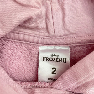 Girls Disney, Frozen fleece-lined hoodie sweater dress, FUC, size 2, L: 42cm