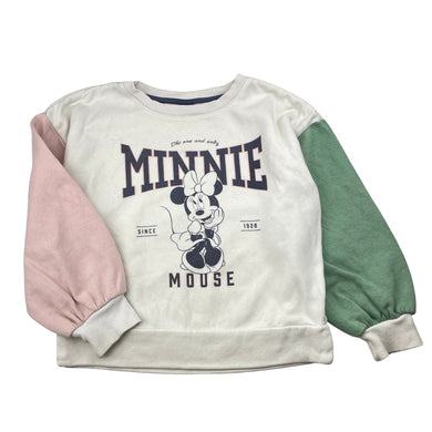 Girls Disney, Minnie Mouse fleece-lined sweater / jumper, FUC, size 7,  