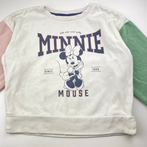 Girls Disney, Minnie Mouse fleece-lined sweater / jumper, FUC, size 7,  