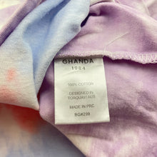 Load image into Gallery viewer, Girls GHANDA, tie-dyed cotton tee / top, GUC, size 9-10,  