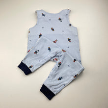 Load image into Gallery viewer, Boys Ralph Lauren, striped cotton overalls / romper, bears (light mark on back), FUC, size 0,  