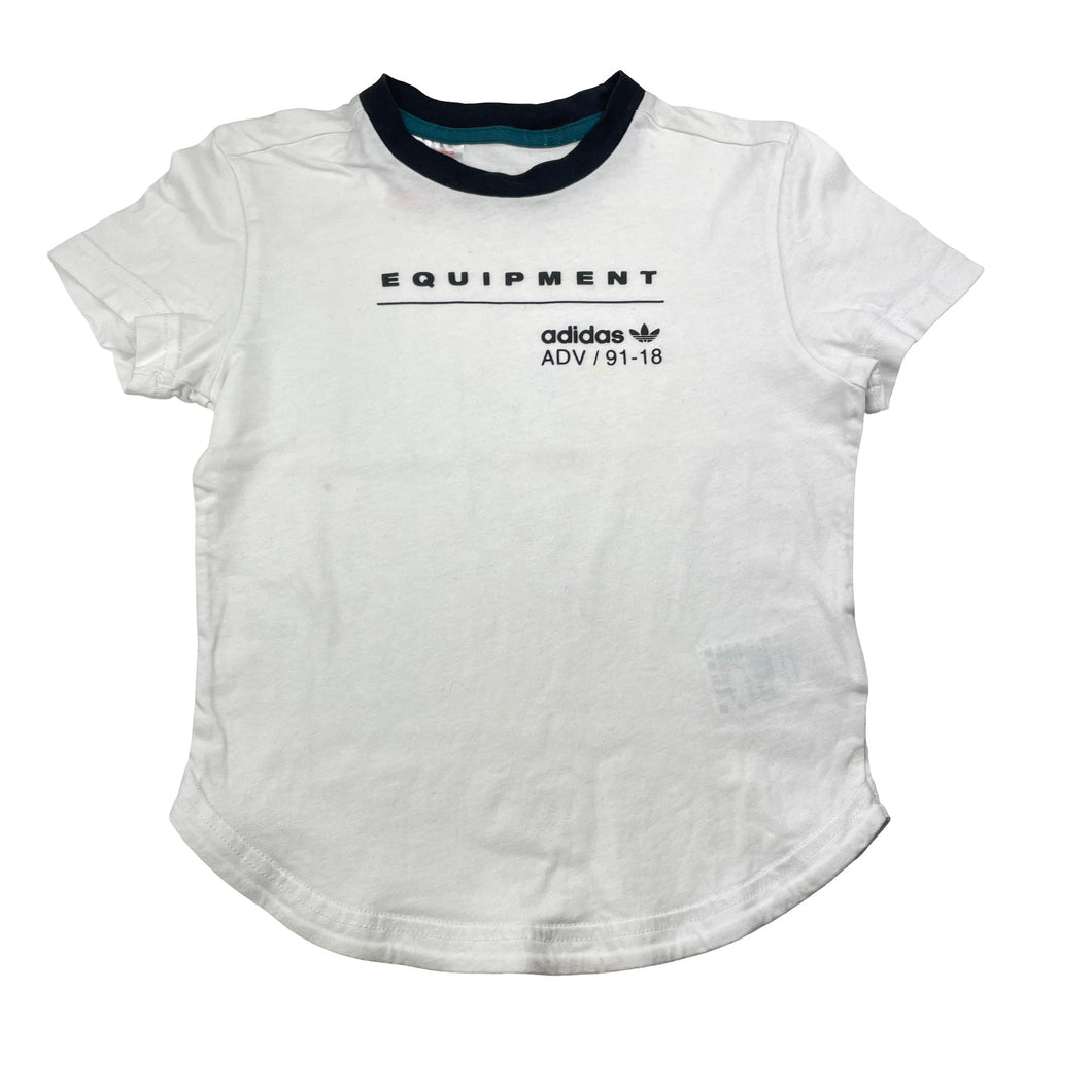 Girls Adidas, cotton tee / top, armpit to armpit: 33cm, FUC, size 6-7,  