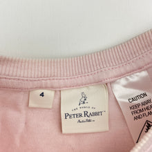 Load image into Gallery viewer, Girls Peter Rabbit, cotton long sleeve pyjama top, FUC, size 4,  