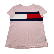 Load image into Gallery viewer, Girls Tommy Hilfiger, cotton tee / top, light mark at neck, FUC, size 6-7,  
