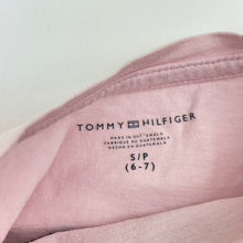 Load image into Gallery viewer, Girls Tommy Hilfiger, cotton tee / top, light mark at neck, FUC, size 6-7,  