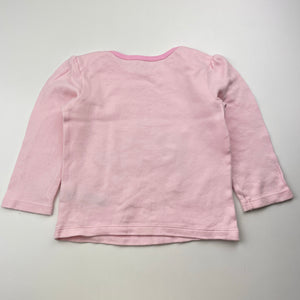 Girls Peppa Pig, cotton long sleeve pyjama top, GUC, size 1,  