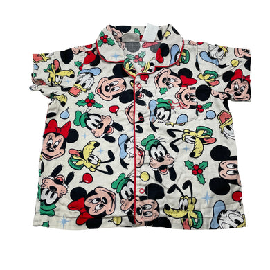 Unisex Peter Alexander, Disney Christmas cotton pyjama top (marks on front), FUC, size 2,  