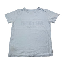 Load image into Gallery viewer, Unisex Country Road, embroidered cotton tee / top (marks front &amp; back), FUC, size 4,  