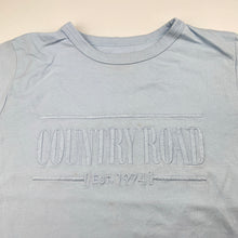 Load image into Gallery viewer, Unisex Country Road, embroidered cotton tee / top (marks front &amp; back), FUC, size 4,  