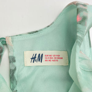 Girls H&M, lined lightweight top, feathers, FUC, size 10,  