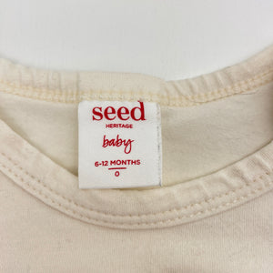 Girls Seed, stretchy bodysuit / romper, bird, GUC, size 0,  