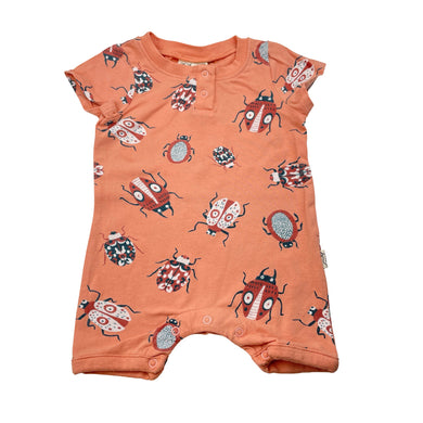 Girls Peter Alexander, organic cotton blend romper, bugs, GUC, size 000,  