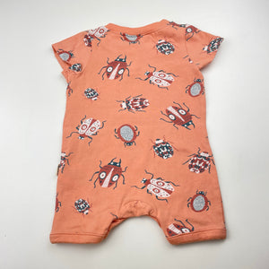 Girls Peter Alexander, organic cotton blend romper, bugs, GUC, size 000,  