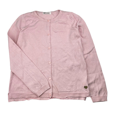 Girls H&M, pink knitted cotton cardigan, EUC, size 9-10,  