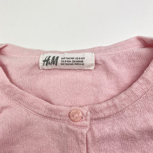 Girls H&M, pink knitted cotton cardigan, EUC, size 9-10,  