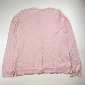 Girls H&M, pink knitted cotton cardigan, EUC, size 9-10,  