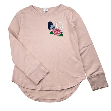 Girls Witchery, embroidered cotton long sleeve top, butterfly, GUC, size 8,  