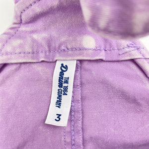 Girls 1964 Denim Co, stretch cotton overalls dress / pinafore, GUC, size 3, L: 51cm