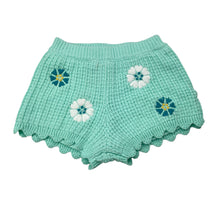 Load image into Gallery viewer, Girls embroidered, lined knitted shorts, elasticated, GUC, size 3,  