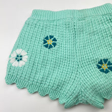 Load image into Gallery viewer, Girls embroidered, lined knitted shorts, elasticated, GUC, size 3,  
