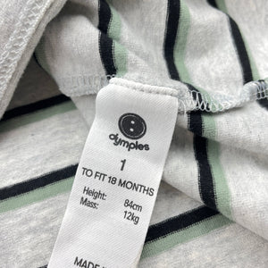 Boys Dymples, organic cotton blend long sleeve top, FUC, size 1,  