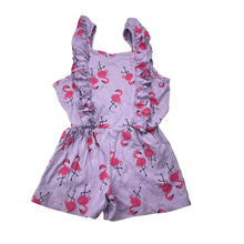 Load image into Gallery viewer, Girls KID, cotton summer playsuit, flamingos, EUC, size 2,  