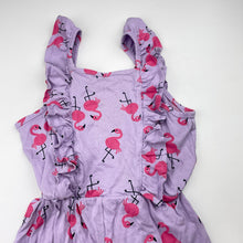 Load image into Gallery viewer, Girls KID, cotton summer playsuit, flamingos, EUC, size 2,  