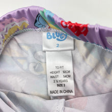 Load image into Gallery viewer, Girls Bluey, lightweight stretchy bike shorts, EUC, size 2,  