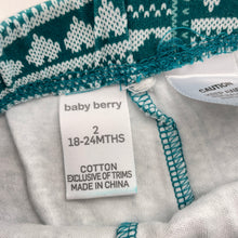 Load image into Gallery viewer, Girls Baby Berry, cotton Christmas pyjama top &amp; shorts, NEW, size 2,  