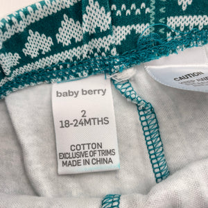 Girls Baby Berry, cotton Christmas pyjama top & shorts, NEW, size 2,  