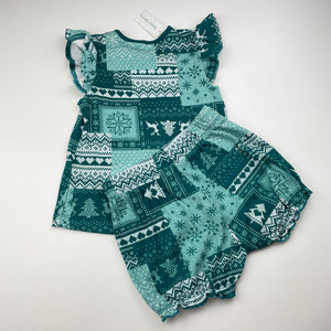 Girls Baby Berry, cotton Christmas pyjama top & shorts, NEW, size 2,  