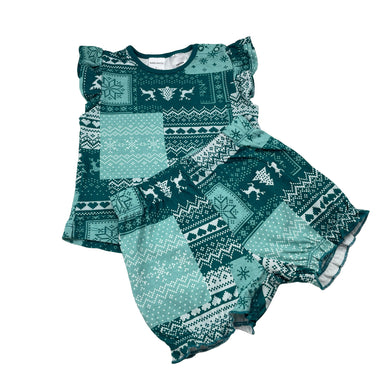 Girls Baby Berry, cotton Christmas pyjama top & shorts, EUC, size 2,  