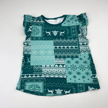 Load image into Gallery viewer, Girls Baby Berry, cotton Christmas pyjama top &amp; shorts, EUC, size 2,  