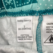 Load image into Gallery viewer, Girls Baby Berry, cotton Christmas pyjama top &amp; shorts, EUC, size 2,  