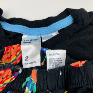 Boys Anko, cotton pyjama top & shorts, planets, EUC, size 2,  