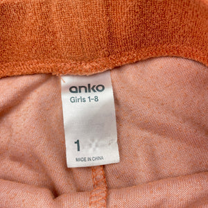 Girls Anko, terry shorts, elasticated, GUC, size 1,  