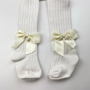 Girls ribbed, stretchy stockings, GUC, size 0-1,  