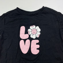 Load image into Gallery viewer, Girls Anko, black cotton tee /top, flower, EUC, size 3,  