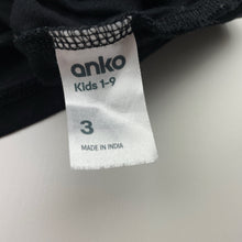 Load image into Gallery viewer, Girls Anko, black cotton tee /top, flower, EUC, size 3,  