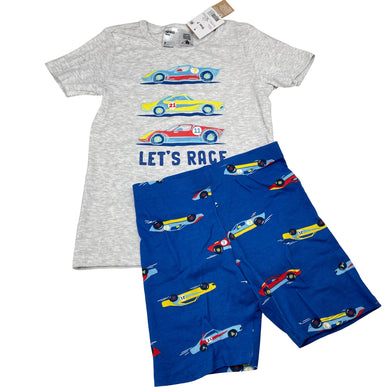 Boys Anko, pyjama top & shorts, racing cars, NEW, size 7,  