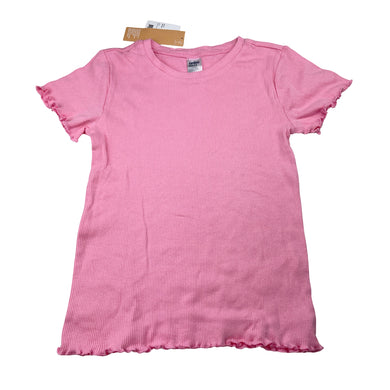 Girls Anko, pink ribbed stretchy tee / top, NEW, size 9,  