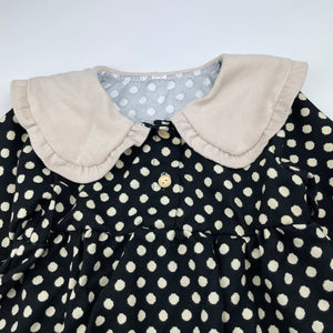 Girls soft feel, tunic top (no label), length: 39cm, armpit to armpit: 28cm, shoulder to cuff: 28cm, EUC, size 2,  