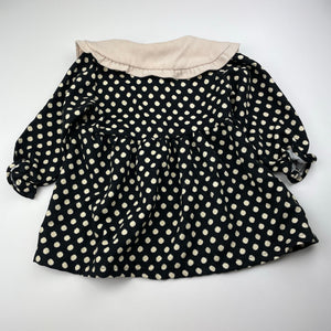 Girls soft feel, tunic top (no label), length: 39cm, armpit to armpit: 28cm, shoulder to cuff: 28cm, EUC, size 2,  
