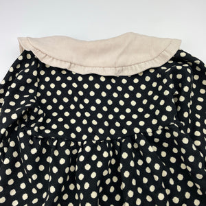 Girls soft feel, tunic top (no label), length: 39cm, armpit to armpit: 28cm, shoulder to cuff: 28cm, EUC, size 2,  