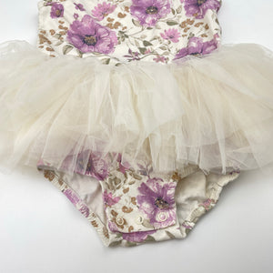 Girls Baby Berry, floral tutu romper & matching headband, EUC, size 2,  
