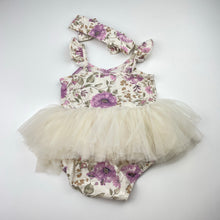 Load image into Gallery viewer, Girls Baby Berry, floral tutu romper &amp; matching headband, EUC, size 2,  