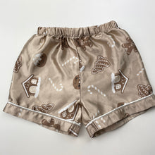 Load image into Gallery viewer, Girls Baby Berry, satin Christmas pyjama top &amp; shorts, GUC, size 1,  