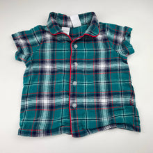 Load image into Gallery viewer, Unisex Baby Berry, checked cotton Christmas pyjamas, GUC, size 1,  